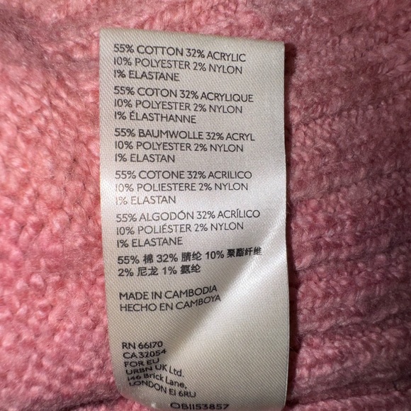 Free People oversized Cozy Pink scoop Neck Sweater. Size Medium. NWOT - Picture 10 of 11